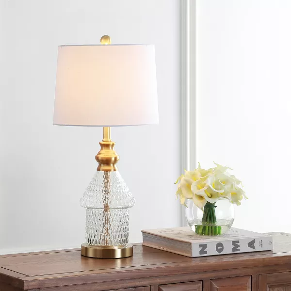 A Tall Brass-and-Clear-Glass Lamp for the Spot That Needs Real Height