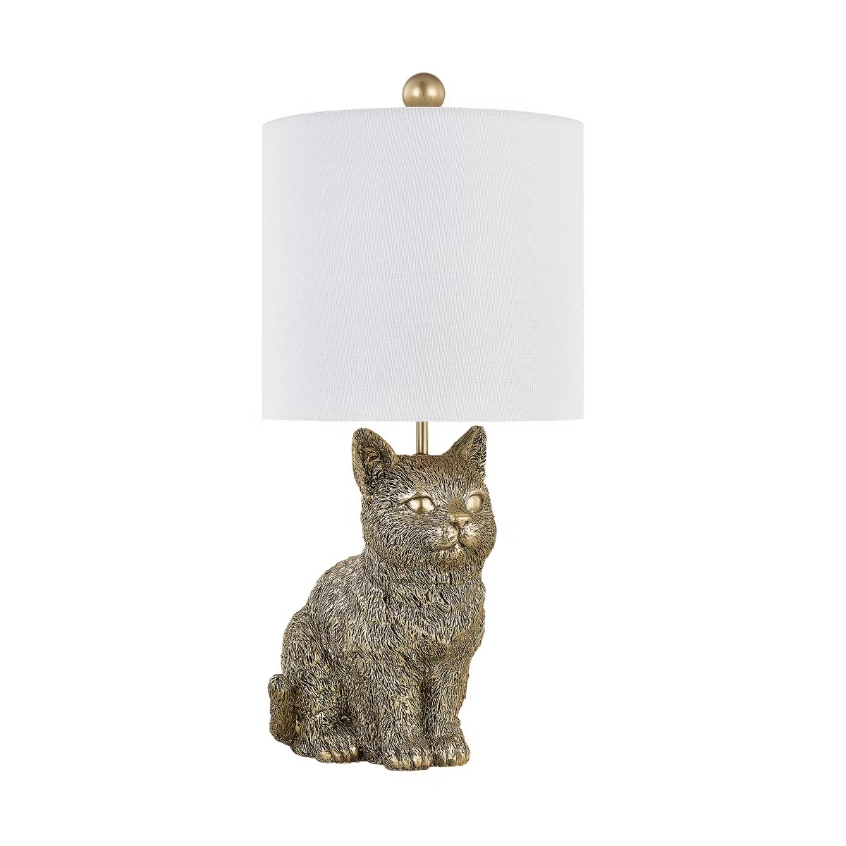 The Budget Cat Lamp: Gold Resin, Under $50