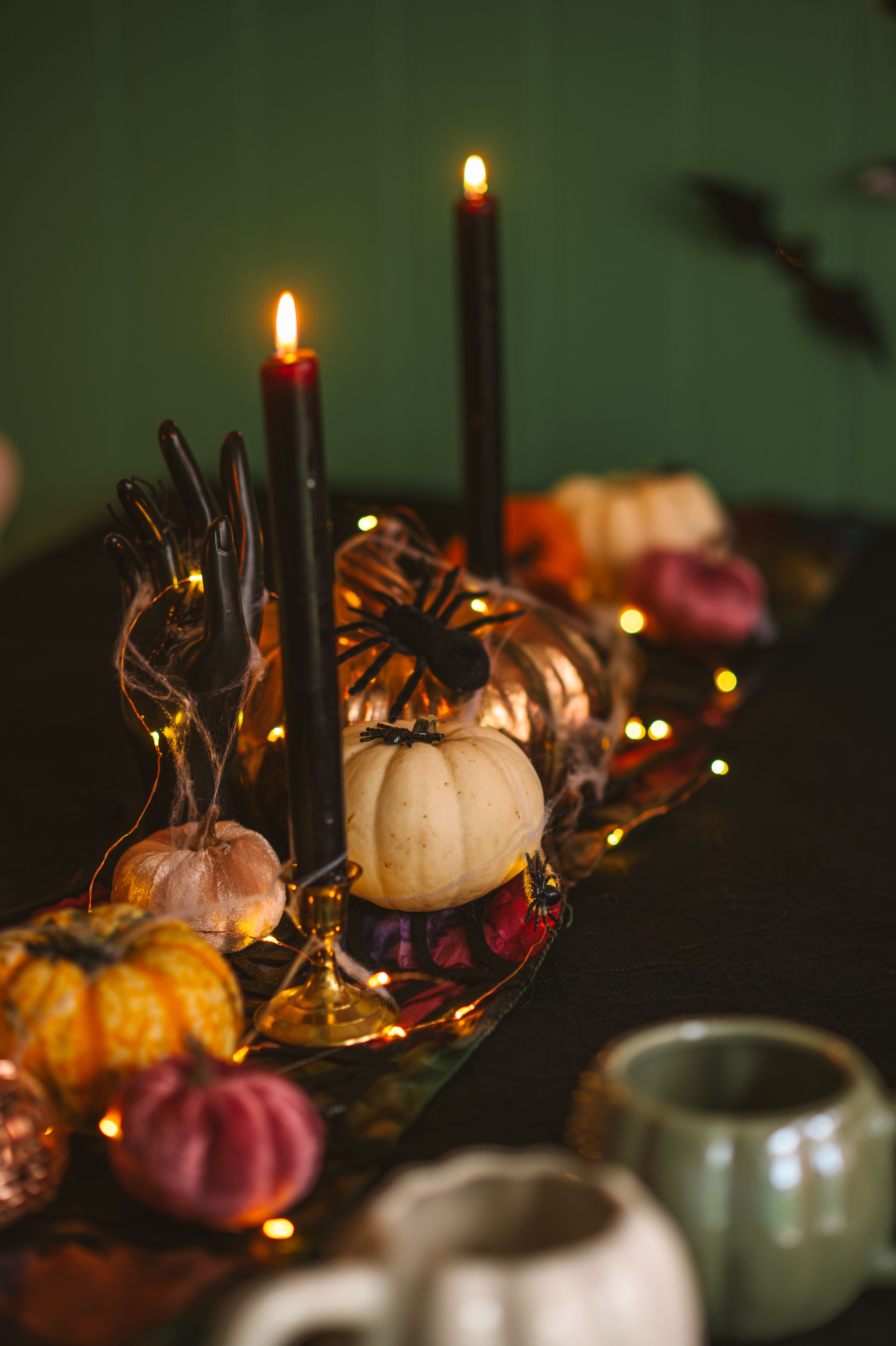 How to Build a Dark Kitchen Witch Halloween Tablescape, Piece by Piece