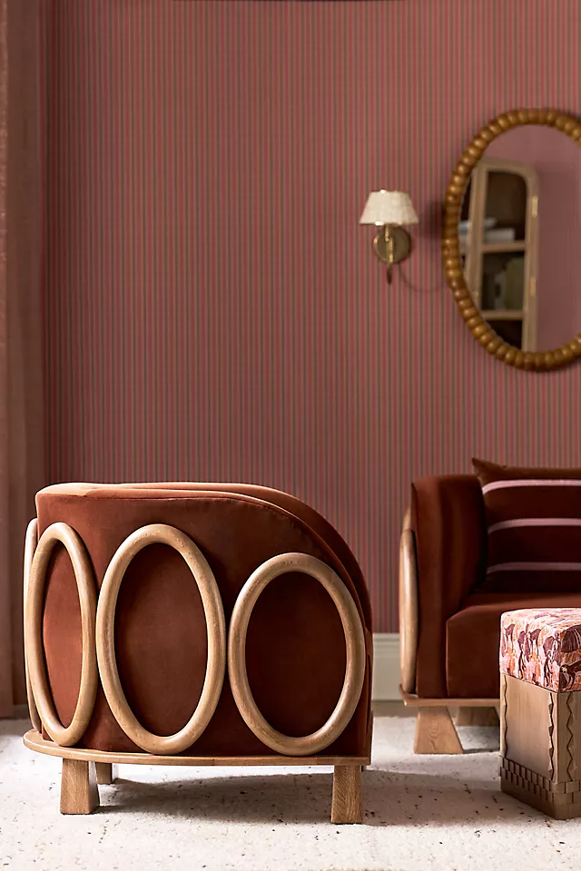 A Velvet Accent Chair Built for Comfort First, Sculpture Second