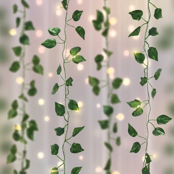 A Vine of Warm-White Lights for the Wall That Needs Something Growing on It